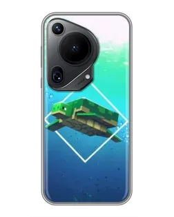Чохол для Huawei Pura 70 Ultra з картинкою «Черепаха Minecraft»