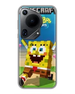 Чохол для Huawei Pura 70 Ultra з картинкою «Губка Боб Minecraft»