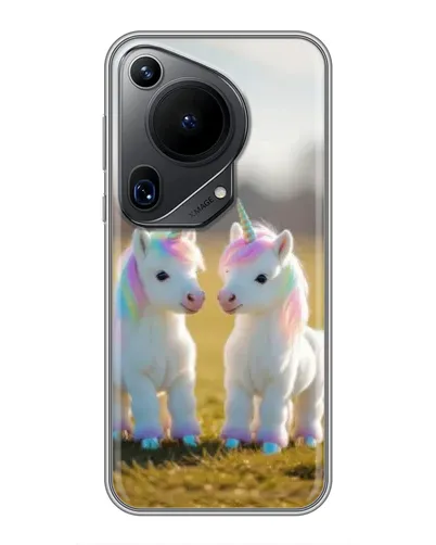 Чехол для Huawei Pura 70 Ultra с картинкой «Пара единорогов»