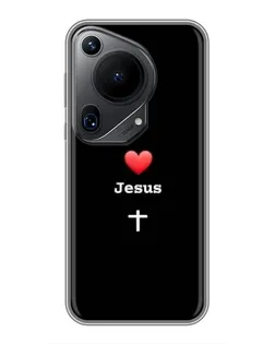 Чехол для Huawei Pura 70 Ultra с картинкой «Сердце - Jesus» Чехол для Huawei Pura 70 Ultra с картинкой «Сердце - Jesus»