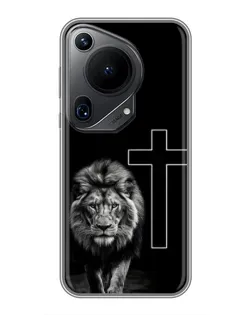 Чехол для Huawei Pura 70 Ultra с картинкой «Лев и Крест» Чехол для Huawei Pura 70 Ultra с картинкой «Лев и Крест»