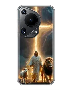 Чехол для Huawei Pura 70 Ultra с картинкой «Лев Иуды и Свет» Чехол для Huawei Pura 70 Ultra с картинкой «Лев Иуды и Свет»