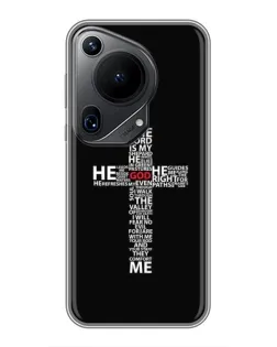 Чехол для Huawei Pura 70 Ultra с картинкой «Текстовый крест»