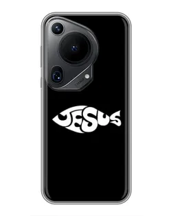 Чехол для Huawei Pura 70 Ultra с картинкой «Рыба Jesus»
