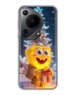Чохол для Huawei Pura 70 Ultra з картинкою «Різдвяний Спанч Боб»