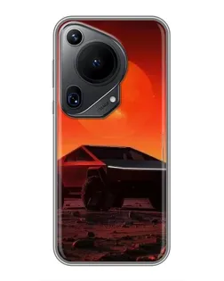 Чехол для Huawei Pura 70 Ultra с картинкой «Cybertruck на Марсе»