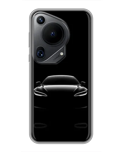 Чехол для Huawei Pura 70 Ultra с картинкой «Силуэт Tesla Night» Чехол для Huawei Pura 70 Ultra с картинкой «Силуэт Tesla Night»