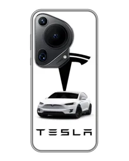 Чехол для Huawei Pura 70 Ultra с картинкой «Tesla White Style»