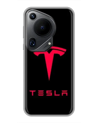 Чехол для Huawei Pura 70 Ultra с картинкой «Tesla Red Logo» Чехол для Huawei Pura 70 Ultra с картинкой «Tesla Red Logo»