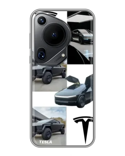 Чехол для Huawei Pura 70 Ultra с картинкой «Коллаж Cybertruck Tesla» Чехол для Huawei Pura 70 Ultra с картинкой «Коллаж Cybertruck Tesla»