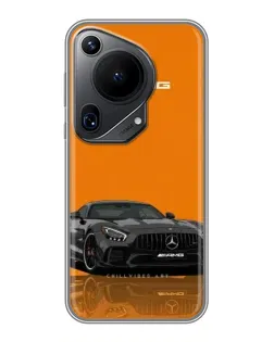 Чохол для Huawei Pura 70 Ultra з картинкою «Помаранчевий Mercedes AMG»