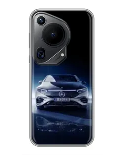 Чохол для Huawei Pura 70 Ultra з картинкою «Нічний Mercedes EQ»