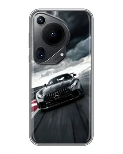 Чохол для Huawei Pura 70 Ultra з картинкою «Гоночний Mercedes AMG»