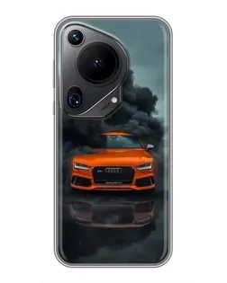 Чохол для Huawei Pura 70 Ultra з картинкою «Audi у хмарах диму»
