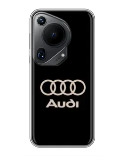 Чохол для Huawei Pura 70 Ultra з картинкою «Audi — золотий логотип»
