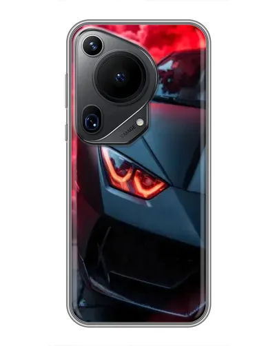Чехол для Huawei Pura 70 Ultra с картинкой «Lamborghini красное сияние»