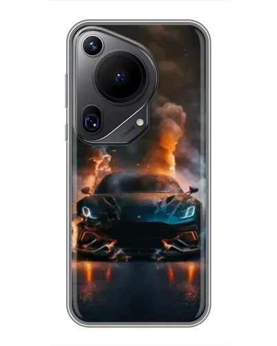 Чехол для Huawei Pura 70 Ultra с картинкой «Lamborghini дымная эстетика»