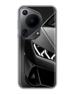 Чехол для Huawei Pura 70 Ultra с картинкой «Lamborghini фары детализация»