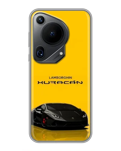 Чехол для Huawei Pura 70 Ultra с картинкой «Lamborghini Huracan черный»