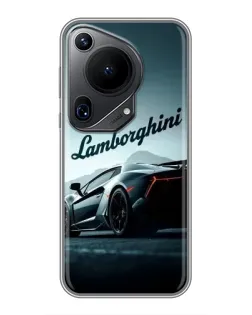 Чехол для Huawei Pura 70 Ultra с картинкой «Классическая надпись Lamborghini»