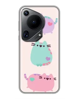 Чехол для Huawei Pura 70 Ultra с картинкой «Pusheen трио»