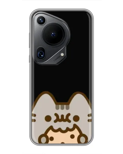 Чехол для Huawei Pura 70 Ultra с картинкой «Пушин на черном»
