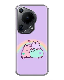Чехол для Huawei Pura 70 Ultra с картинкой «Радужные Пушины»