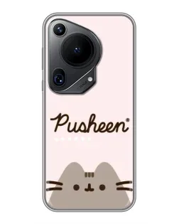 Чехол для Huawei Pura 70 Ultra с картинкой «Pusheen логотип»