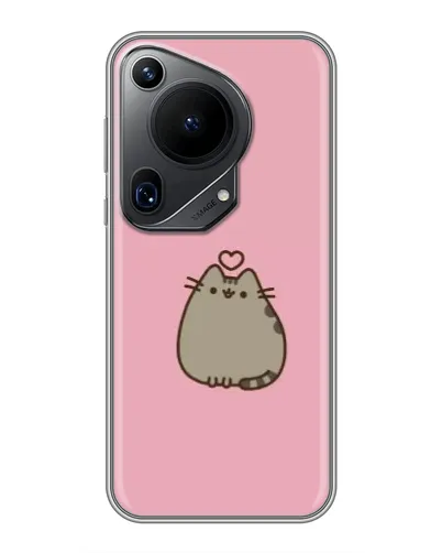 Чехол для Huawei Pura 70 Ultra с картинкой «Pusheen сердце»