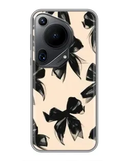 Чохол для Huawei Pura 70 Ultra з картинкою «Патерн чорні банти»