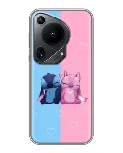 Чехол для Huawei Pura 70 Ultra с картинкой «Stitch и Angel Love»