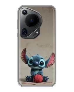Чехол для Huawei Pura 70 Ultra с картинкой «Стич на коричневом фоне»