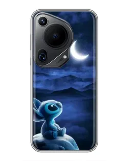 Чехол для Huawei Pura 70 Ultra с картинкой «Лунная ночь Стича»