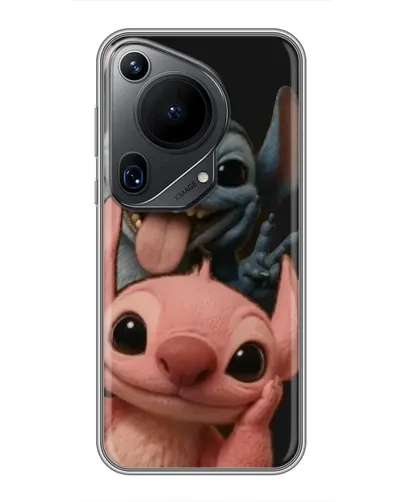 Чехол для Huawei Pura 70 Ultra с картинкой «Стич и Ангел»
