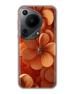 Чохол для Huawei Pura 70 Ultra з картинкою «Помаранчева макро квітка»