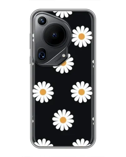 Чохол для Huawei Pura 70 Ultra з картинкою «Ромашки на чорному» Чохол для Huawei Pura 70 Ultra з картинкою «Ромашки на чорному»