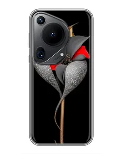 Чохол для Huawei Pura 70 Ultra з картинкою «Срібна фантазійна квітка»