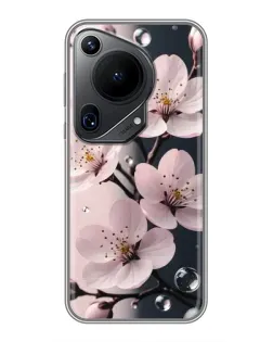 Чохол для Huawei Pura 70 Ultra з картинкою «Ніжня сакура та краплі»