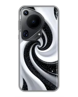 Чехол для Huawei Pura 70 Ultra с картинкой «Черно-белая спираль» Чехол для Huawei Pura 70 Ultra с картинкой «Черно-белая спираль»