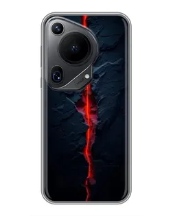 Чехол для Huawei Pura 70 Ultra с картинкой «Kрасная лавовая трещина»