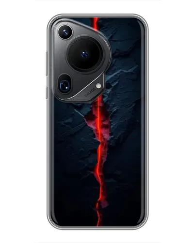 Чехол для Huawei Pura 70 Ultra с картинкой «Kрасная лавовая трещина»