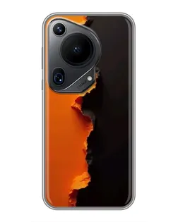 Чехол для Huawei Pura 70 Ultra с картинкой «Оранжевый разлом»