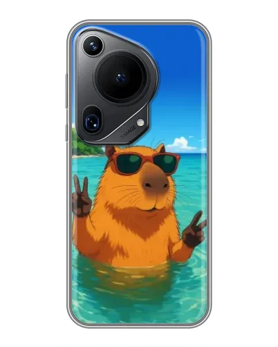Чехол для Huawei Pura 70 Ultra с картинкой «Морская капибара»