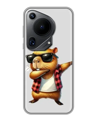 Чехол для Huawei Pura 70 Ultra с картинкой «Капибара рэпер даб»