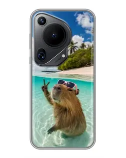 Чохол для Huawei Pura 70 Ultra з картинкою «Капібара на морі»