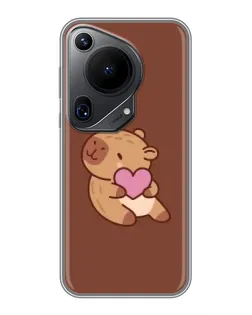 Чохол для Huawei Pura 70 Ultra з картинкою «Капібара з серцем»