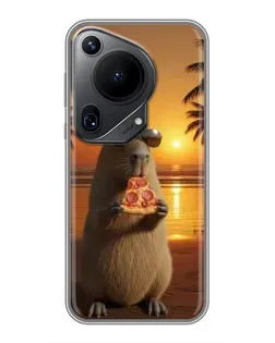 Чохол для Huawei Pura 70 Ultra з картинкою «Капібара з піцою»
