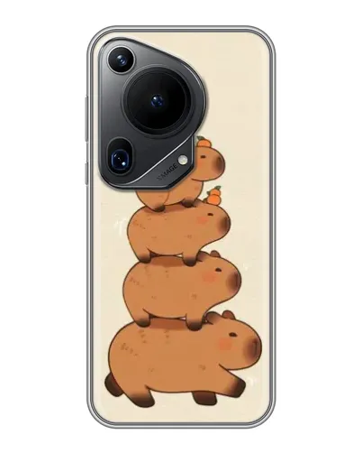 Чехол для Huawei Pura 70 Ultra с картинкой «Башня из капибар»