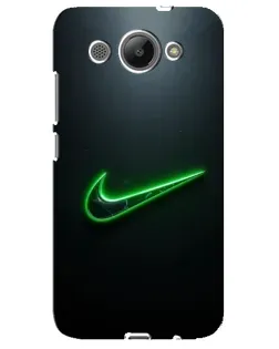 Чехол для Huawei Y3 2017 с картинкой «Неоновый контур Nike»
