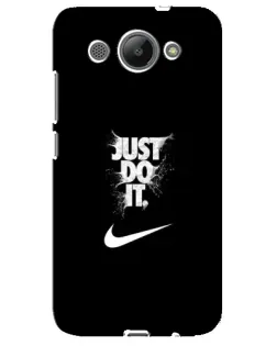 Чехол для Huawei Y3 2017 с картинкой «Текстовый принт Nike»